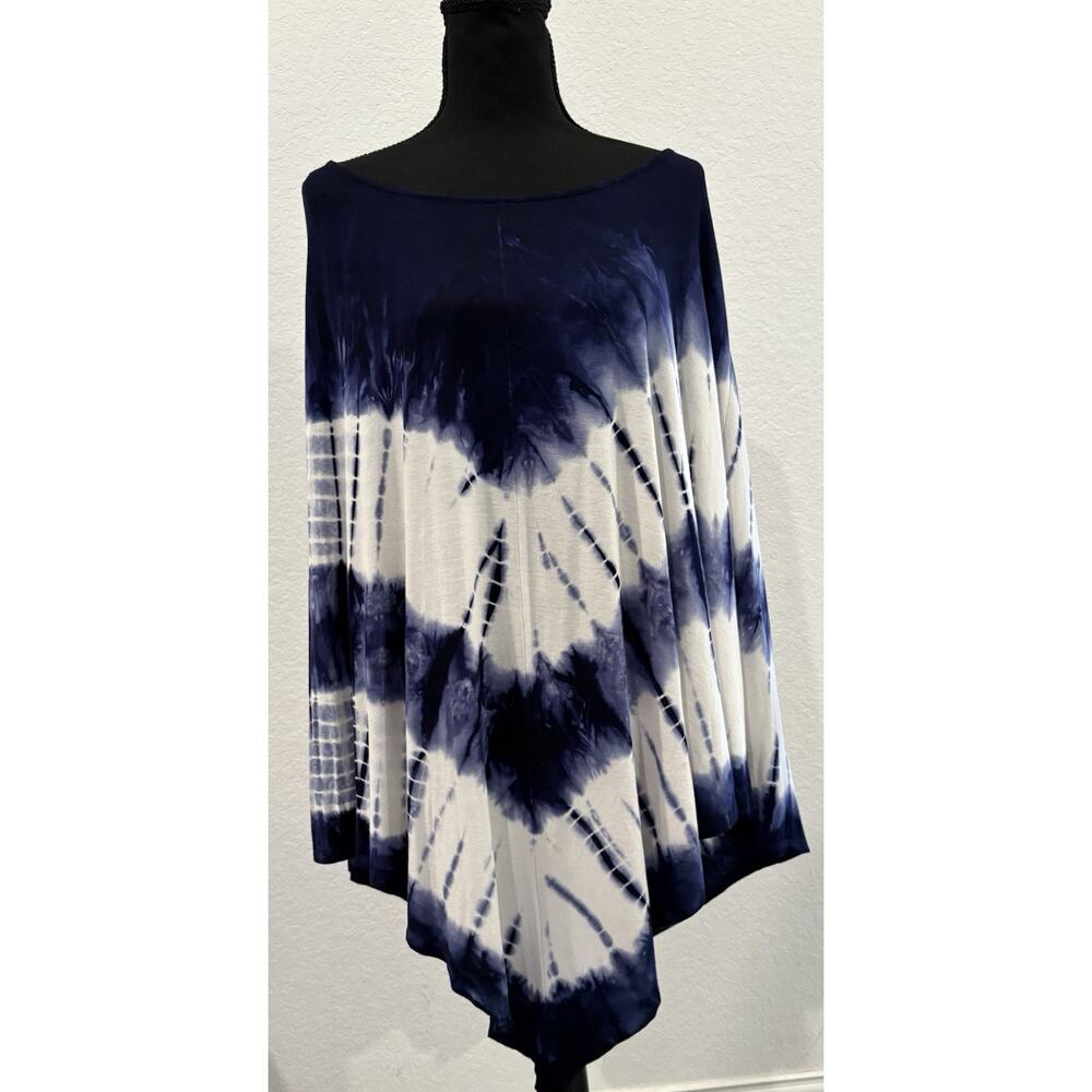 Soft Surroundings Tie Dye Knit Poncho Size L/XL NWT